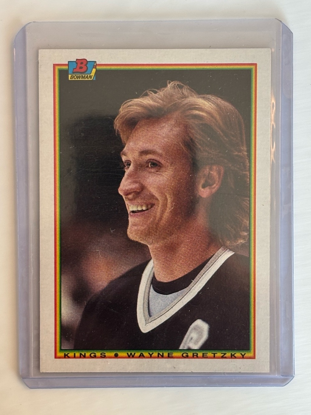 Wayne Gretzky 1990-91 Bowman #143 Los Angeles Kings Hockey Card HOF
